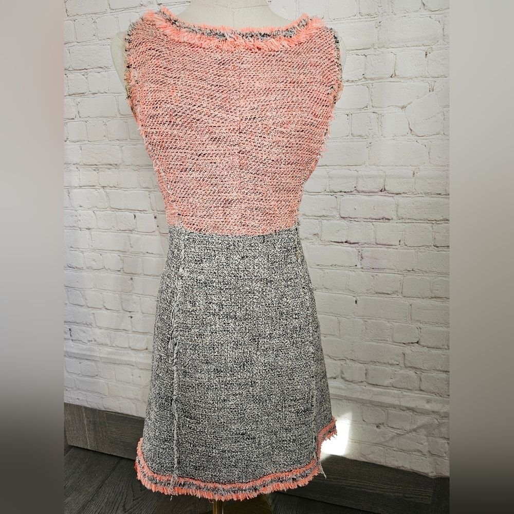 Milly Wool Tweed Neon Mini Dress | Size 2 | EUC